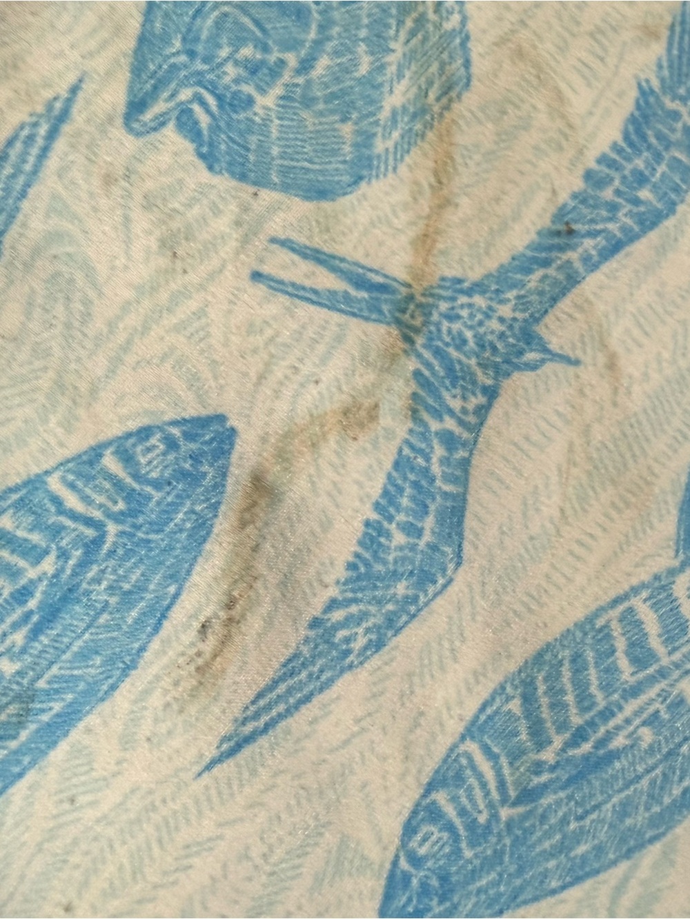 Huk Kids White Button-Up Shirt with Light Blue Fish Print - Picture 4 of 4
